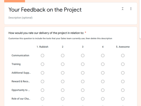 Survey feedback